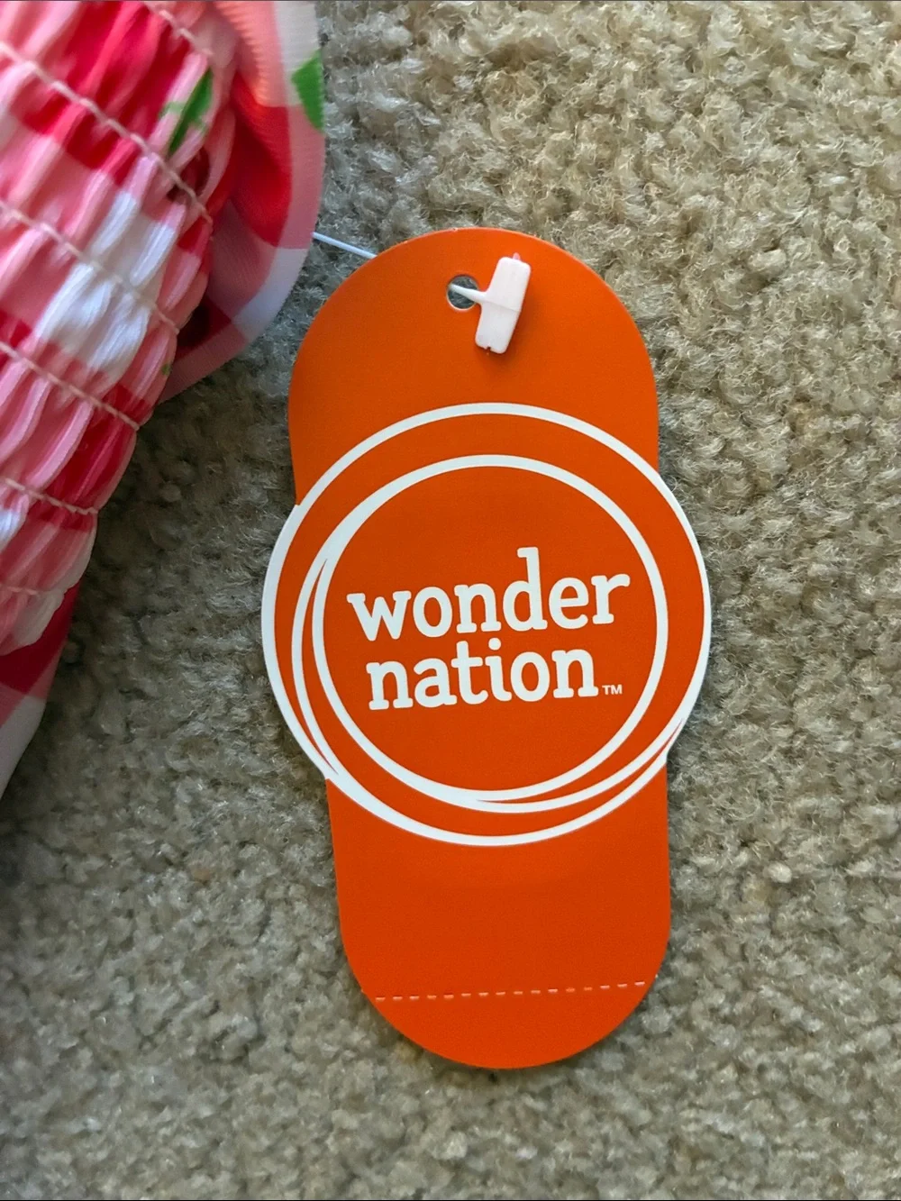 Wonder Nation Cherry Themed Plaid & Ruffle Two-Piece Swim Tankini - Size 5T
